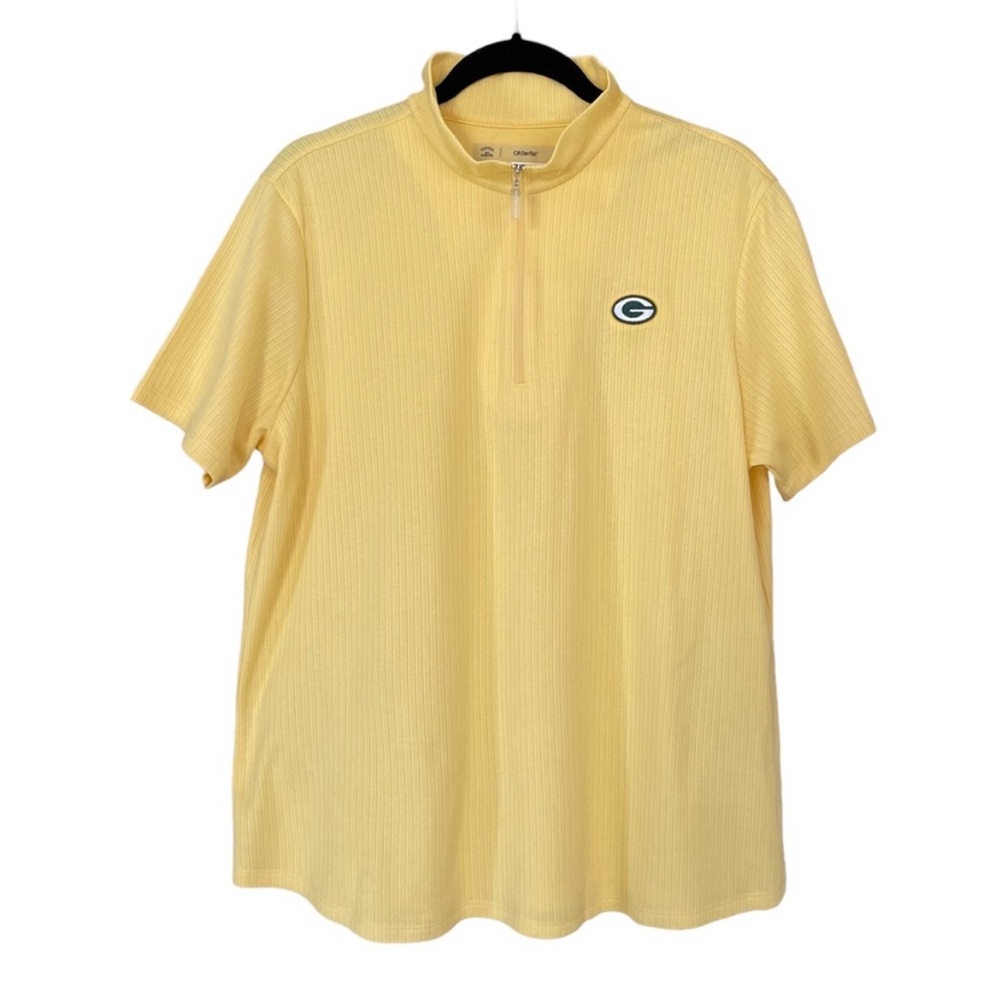 🆕 Green Bay Packers Plus Size Cutter & Buck Women’s 1/4 Zip Polo Shirt Size XXL